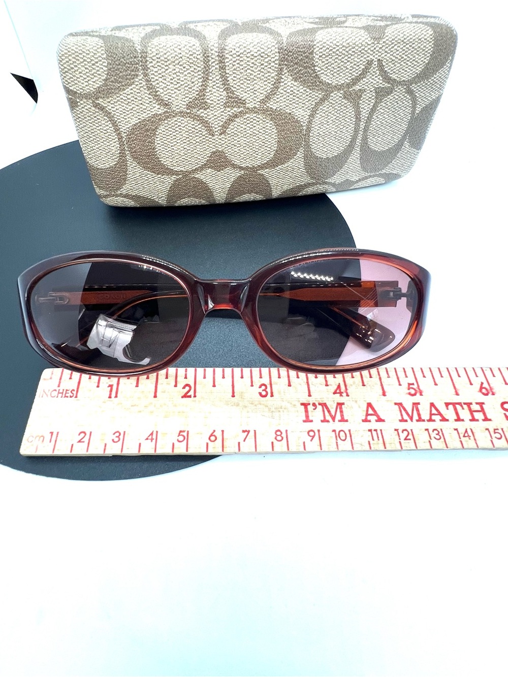 Coach Bonnie S417 Rose Crystal Oval Sunglasses Y2K Authentic w Case & Cloth - Picture 10 of 14
